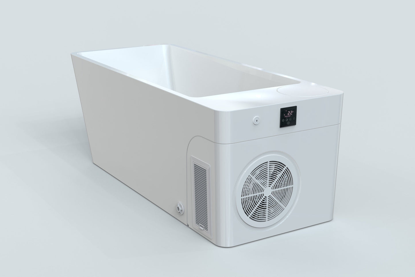 Rear view of Elite Plunge highlighting external build and rear controls.